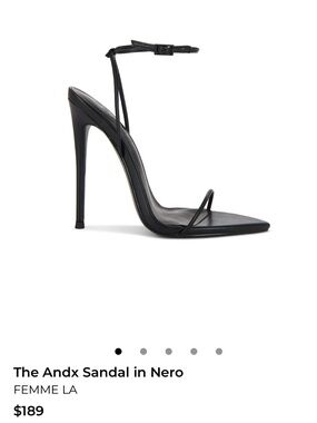 NWithoutT La Femme Nero Stiletto Sandal Never Worn Size 6.5 Run Small Narrow